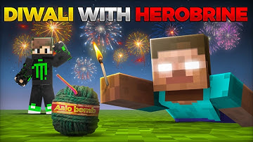 HEROBRINE Trying Diwali Firecrackers in Minecraft...