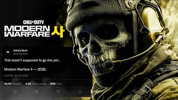 NEW FIRST Modern Warfare 4 Teaser ACIDENTALLY REVEALED by Infinity Ward..