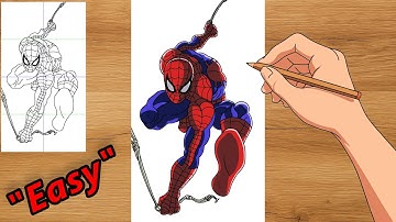 How to Draw Spider-Man from Marvel – Very Easy Step-by-Step Drawing for Beginners