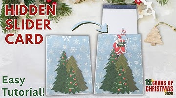 Hidden Slider Card l Easy Christmas card Ideas l Christmas Fun Fold Card