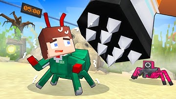 JJ ANT vs SQUID GAME - Maizen Minecraft Animation