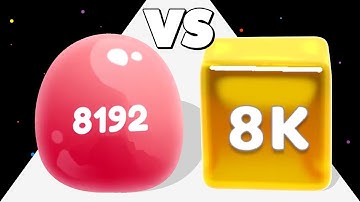 JELLY 2048 /vs JELLY CUBE ⭐ ASMR Gameplay Android iOS • Satisfying Mobile Drop & Merge Games