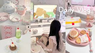 [SUB] ʚ Vlog ɞㅣCozy Early Summer Days at Home🍉ㅣSanrio Haul🎀 Home Café Dessert🍈| Summer diary｡𖦹°‧