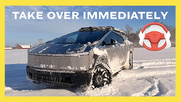 FSD V14.2 Ride-Along in DEEP SNOW! (in a Winter Storm Warning)