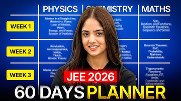 JEE 2026: 60 Days Planner (Detailed Weekly Roadmap For 99%ile) 🔥