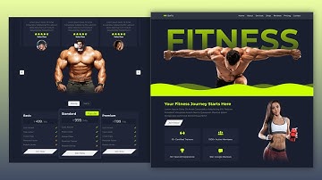 Responsief modern sportschoolwebsiteontwerp – HTML, CSS en JS - Header, Home, Over - Deel 1