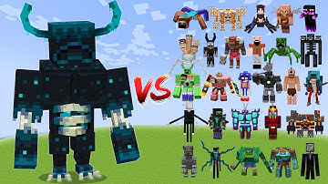 ALPHA MUTANT WARDEN vs All Minecraft Bosses - Minecraft Mob Battle