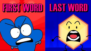 The First and Last Words of Every BFDI Season!  (Updated October 2025)