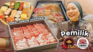 Syurga Buffet Makanan Jepun! 4 Pilihan Daging - Lembu, Kambing, Ayam & Ikan di Shabuyaki