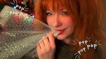 ASMR chomping on random objects (again!)🍴 biting chewing , mouth sounds , paper, bubble wrap pops