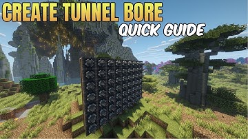 Tunnel Bore Tutorial, Automated Mining! (Create/Minecraft)
