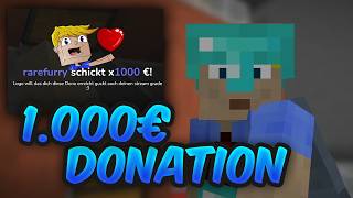 💎 SPARK bekommt 1.000€ Spende von rarefurry 😳 (CRAFTATTACK 12)