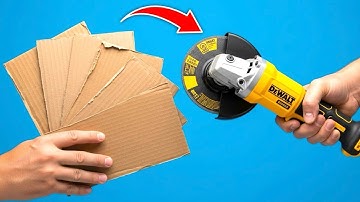 Why it is Not Patented? Insert Cardboard Into Angle Grinder and Amazed