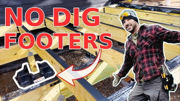 How to Build a Floating DECK. NO DIGGING! Pt 1 -- Footers - Post - Beams!