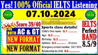 IELTS LISTENING PRACTICE TEST 2024 WITH ANSWERS | 07.10.2024