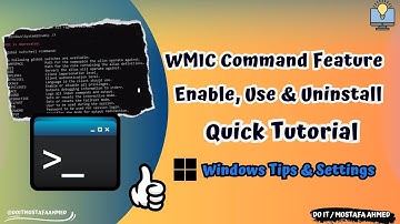 How to  Add or Remove WMIC Command Feature in Windows 11 | Quick & Easy