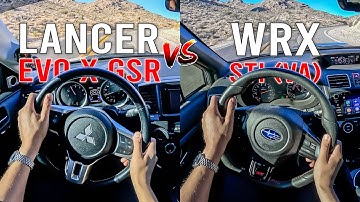 2 rallylegendes, slechts 1 winnaar | Subaru WRX STI (VA) vs Mitsubishi Lancer Evo X GSR