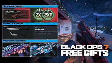 CLAIM FREE HOLIDAY GIFT PACKS, 2 Animated Camo Rewards, FREE Blueprints & MORE! (Black Ops 7 Update)