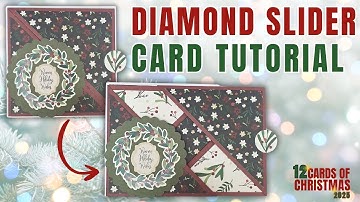 Diamond Slider Card l Easy Christmas card Ideas l Christmas Fun Fold Card