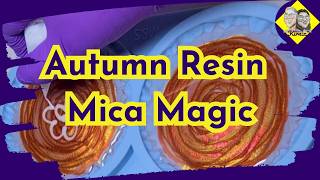 147| Autumn Resin Coasters with Mica Powder Magic