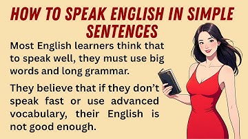 How to Speak English Simple Sentences | Learn English Through Story | Improve English #Graded Reader