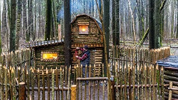 Upgrading My Bushcraft Cabin for Winter. Warm Interior & Off-Grid Living