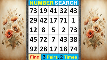 Number Search: How Healthy Is Your Brain? #braingame #memory #puzzle #quiz #mindset #match -#347