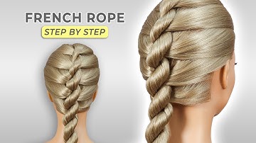 How to French Rope Braid for BEGINNERS | Twisted Hairstyle Full Tutorial