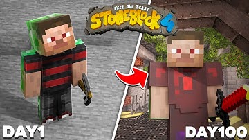 I Spent 100 Days in StoneBlock 4 - The BEST Stoneblock Yet!