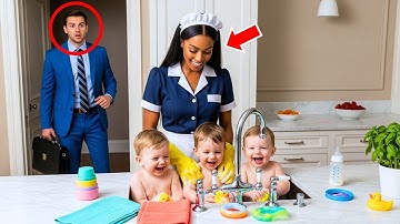 The Billionaire Came Home Unannounced — And Was Shocked to See What the Maid Did With His Triplets