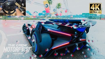 THE CREW MOTORFEST | BUGATTI BOLIDE | THRUSTMASTER T300 RS | WHEEL CAM GAMEPLAY