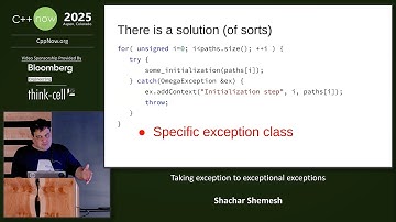 Lightning Talk: Taking Exception to Exceptional C++ Exceptions - Shachar Shemesh - C++Now 2025