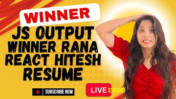 🔥 Winner Special: JS Output + React MCQ + Resume Review LIVE (2025 Job Boost)