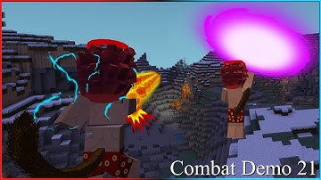 Special Beam Cannon in Minecraft (Combat Demo 21) [Dragon Block Apollo]