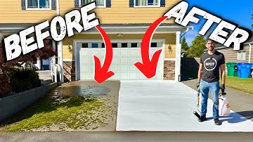 Concrete Driveway Made Brand New For CHEAP!
