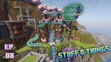 I BUILT a MEDIEVAL FANTASY themed BUILDING!! Stuff and Things SMP Ep 08