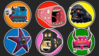 Spin Wheel Thomas Exe, Train Eter, Kereta Hantu, Starro, House Head Eater, Mcqueen Demon Eater