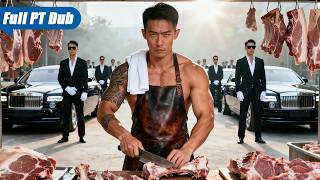 O açougueiro, chefe da máfia, nocauteou valentões em 3 segundos após sua barraca ser virada.