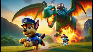 Paw Patrol Ultimate Rescue - CHASE x MARSHALL Lost In Robotic Jurassic World?! - Rainbow 3