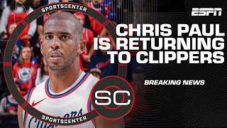 🚨 BREAKING NEWS 🚨 Chris Paul agrees to 1-yr deal to return to Clippers | SportsCenter