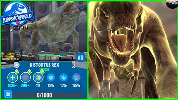Level 30 Distortus Rex is Jurassic World Alive