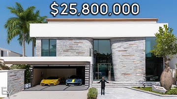 Touring a $25M Dubai Waterfront Mansion Designed by Pininfarina!