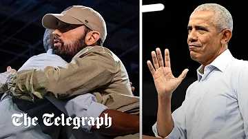 Barack Obama raps Eminem's 'Lose Yourself' after rapper backs Harris at rally in Detroit, Michigan