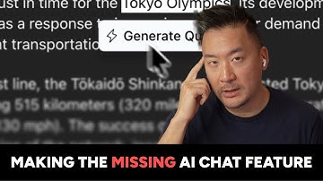 I built the AI chat feature that helps me think