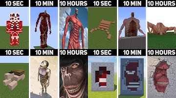 ALL Titans in MINECRAFT (Full Collection #1) : 10 Hours, 10 Minutes, 10 SECONDS!