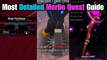 Most DETAILED Merlin Quest guide in Roblox Fisch. Spear and Anomalous Log Locations.