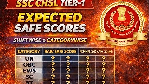 SSC CHSL 2025 TIER-1 SAFE SCORE | RAW AND NORMALIZED | SWHIFTWISE | CATEGORY WISE #sscchsl #ssc