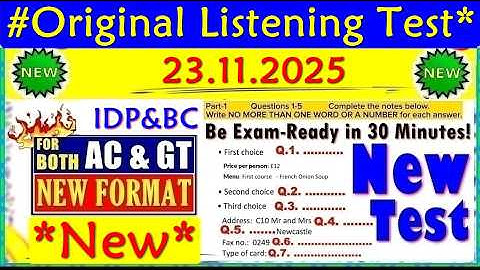 IELTS LISTENING PRACTICE TEST 2025 WITH ANSWERS | 23.11.2025