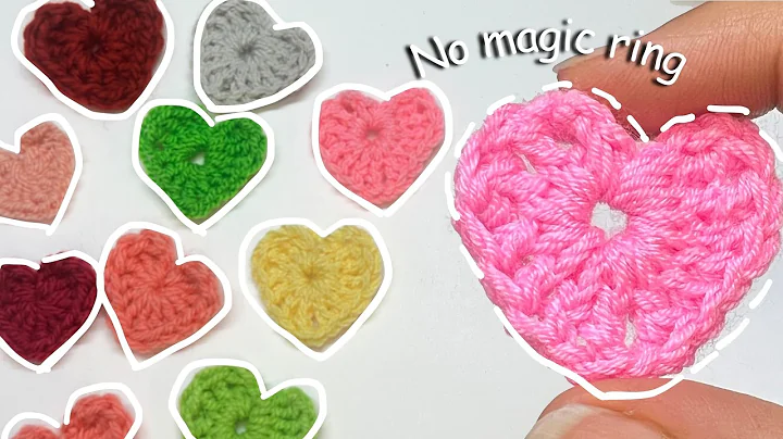 How To Crochet a Heart With No Magic Ring (Beginner + Fast )