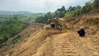 Creating an Oil Palm Terrace on the Top of a Mountain with a D6R XL Bulldozer